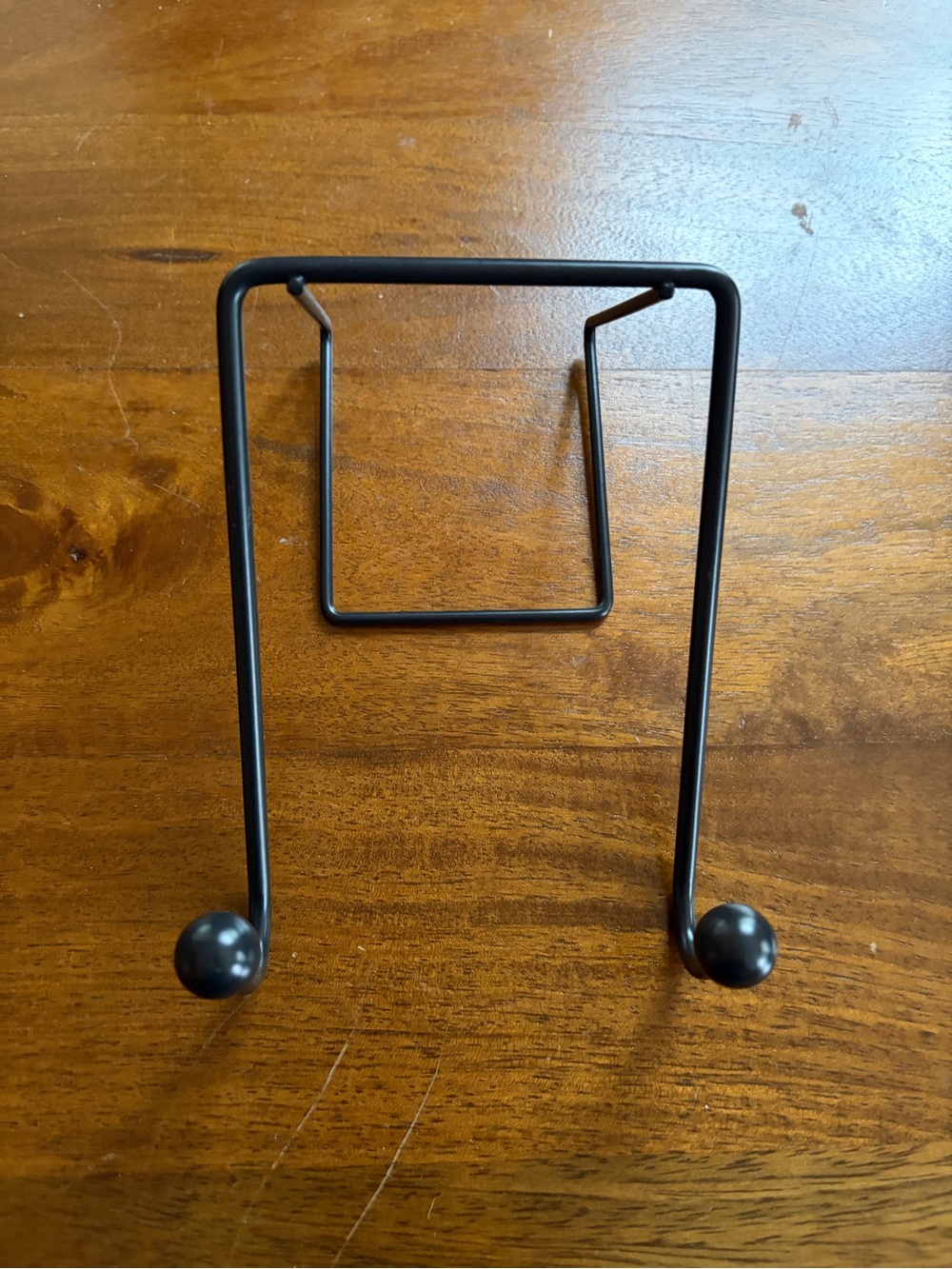Black Metal Cubicle Wall Hanger – Double Hook Office Organizer